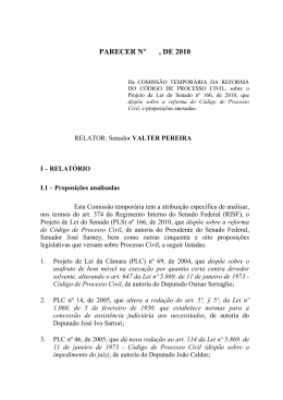 novo CPC - Senado Federal