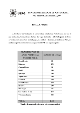 UNIVERSIDADE ESTADUAL DE PONTA GROSSA PRÓ