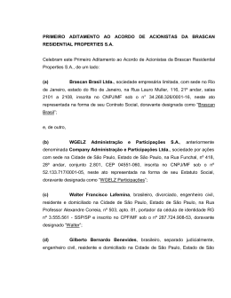 PRIMEIRO ADITAMENTO AO ACORDO DE