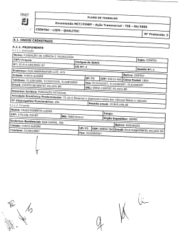 Plano de Trabalho FINEP