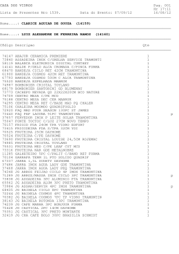 CASA DOS VIDROS Pag. 001 Hr 17:11 Lista de Presentes Nro 1539