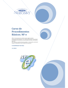 Apostila sobre Procedimentos B&aacute;sicos com NF-e