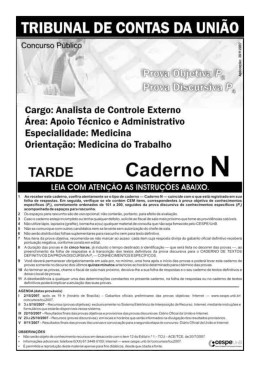 caderno N - CESPE / UnB