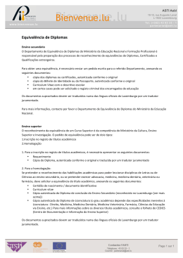 Equival&ecirc;ncia de Diplomas