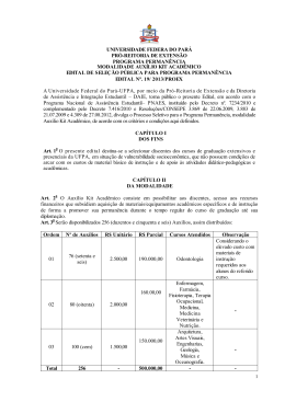 Edital - Pr&oacute;-Reitoria de Extens&atilde;o