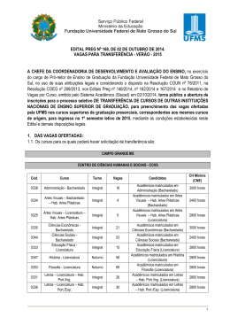 Edital Preg n&ordm; 168/14 - Copeve - Universidade Federal de Mato