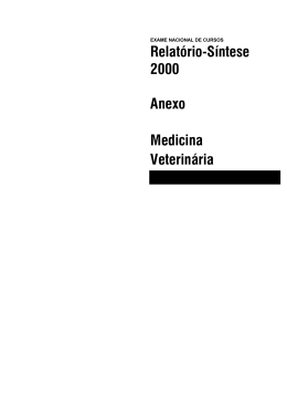 5HODWyULR 6tQWHVH $QH[R 0HGLFLQD 9HWHULQiULD