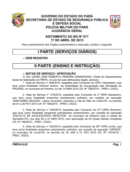 ADIT. BG 071 - De 17 ABR 2015 - Proxy da Polícia Militar do Pará!