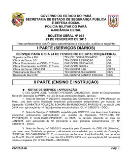 BG 034 - De 23 FEV 2015 - Proxy da Polícia Militar do Pará!