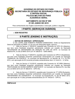 ADIT. BG 099 - De 01 JUN 2015 - Proxy da Polícia Militar do Pará!