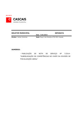 Publicação de Nota de Serviço Nº 7/2014