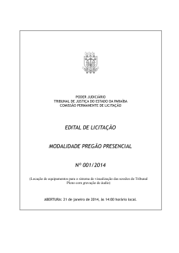 edital de licita&ccedil;&atilde;o modalidade preg&atilde;o presencial n&ordm; 001/2014