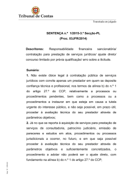 Senten&ccedil;a 1/2015 da 3&ordf; S