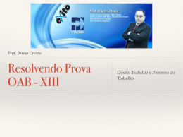 Resolu&ccedil;&atilde;o da Prova OAB XIII