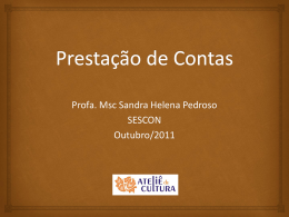 presta&ccedil;&atilde;o de contas - Sescon-RJ
