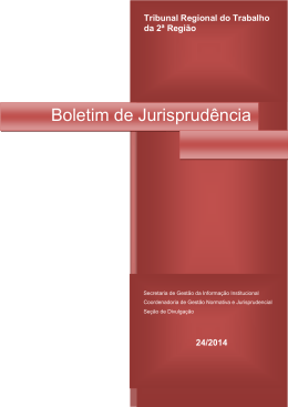 24/2014 - Tribunal Regional do Trabalho da 2ª Região SP