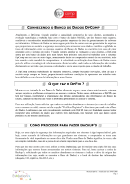 4 conhecendo o banco de dados dpcomp 4 4 o que faz o dpfix ? 4 4