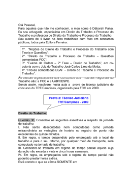 Prova Comentada da FCC
