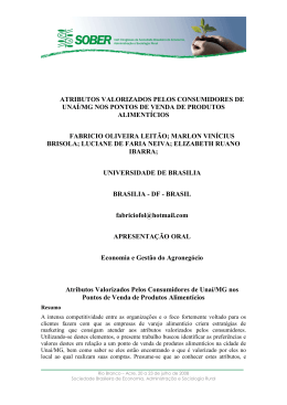 atributos valorizados pelos consumidores de unaí/mg nos pontos de