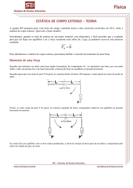 EST&Aacute;TICA DE CORPO EXTENSO - TEORIA