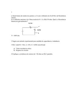 1 a) Qual leitura de tens&atilde;o nos pontos a e b com
