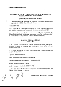 (REVOGA&Ccedil;&Atilde;O DA REs. GMC N&deg; 34105)