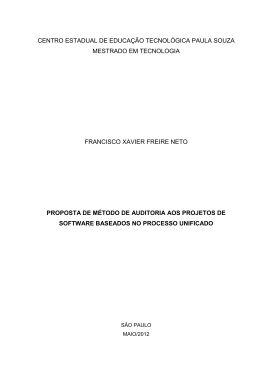 4. Proposta de M&eacute;todo de Auditoria para Projetos de Software