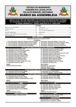 Di&aacute;rio n&ordm; 104 07/07/2015 - Assembleia Legislativa do Estado do