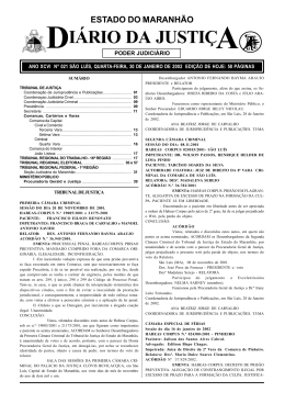 I&Aacute;RIO DA JUSTI&Ccedil; - Portal do Poder Judici&aacute;rio do Estado do Maranh&atilde;o