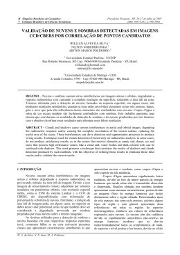 valida&ccedil;&atilde;o de nuvens e sombras detectadas em imagens ccd/cbers