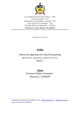 Artigo Riscos de Seguran&ccedil;a em Cloud Computing Parte 3 Aluno