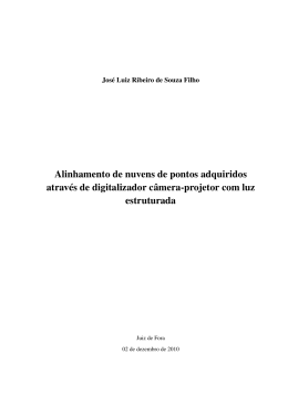 Alinhamento de nuvens de pontos adquiridos atrav&eacute;s de