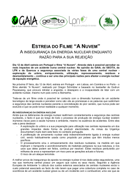 ESTREIA DO FILME &ldquo;A NUVEM&rdquo; - Liga para a Protec&ccedil;&atilde;o da Natureza