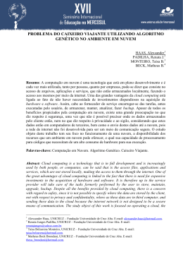 problema do caixeiro viajante utilizando algoritmo