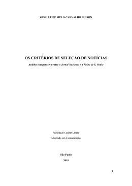 06 - Os crit&eacute;rios de sele&ccedil;&atilde;o de not&iacute;cias