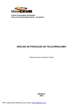 an&aacute;lise de produ&ccedil;&atilde;o de telejornalismo