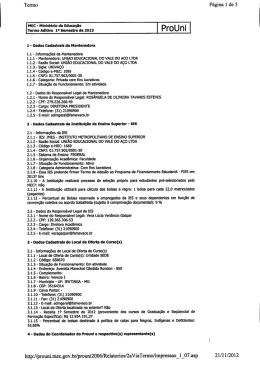 ProUni - UNIVA&Ccedil;O