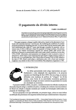 O pagamento da dívida interna - Revista de Economia Política