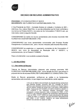 Decis&atilde;o CGLC &ndash; V&S Florestas