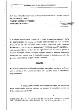 Recurso de Guedes & Gouvêa em face a
