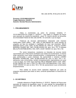 decis&atilde;o pregoeiro