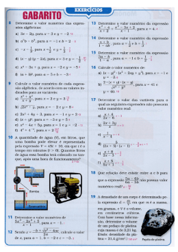 GABARITO 2&ordf; lista