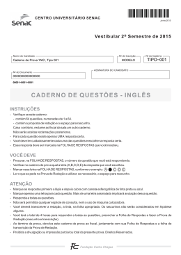 CADERNO DE QUEST&Otilde;ES - INGL&Ecirc;S