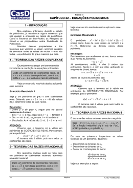 Equa&ccedil;&otilde;es Polinomiais