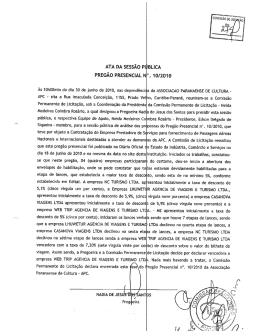 ATA DA sEss&Atilde;o PuBucA