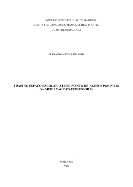 tdah no espa&ccedil;o escolar: atendimento de alunos por - DFE
