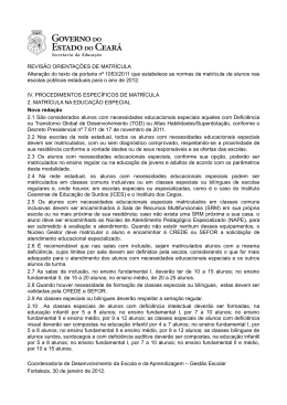 REVIS&Atilde;O ORIENTA&Ccedil;&Otilde;ES DE MATR&Iacute;CULA Altera&ccedil;&atilde;o do