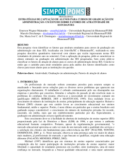 ESTRAT&Eacute;GIAS DE CAPTA&Ccedil;&Atilde;O DE ALUNOS PARA CURSOS