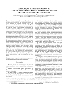 compara&ccedil;&atilde;o do perfil de alunos do