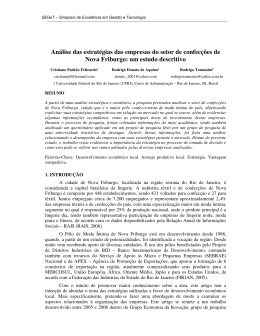 An&aacute;lise das estrat&eacute;gias das empresas do setor de confec&ccedil;&otilde;es de
